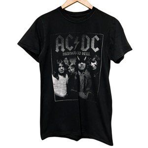 Women's black ACDC t-shirt, small